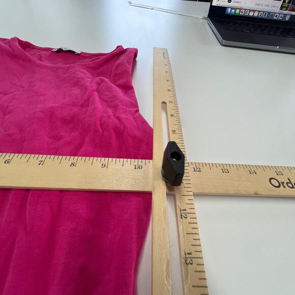 Zara Dress Womens Small Pink Bodycon Fitted Tank Mini Casual Summer Barbiecore - Picture 7 of 8